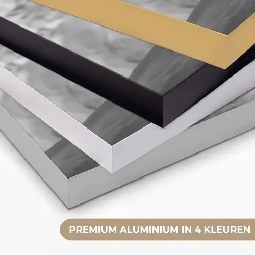 Geit - Bord - Spaghetti - Zwart Wit Textielframe zwart klein -USP_kleurenNL
