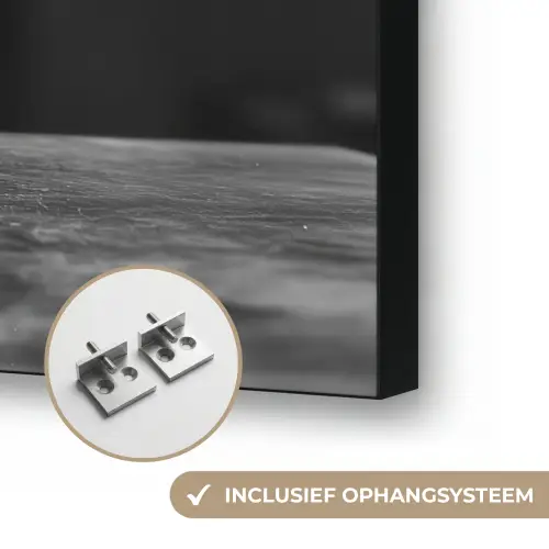 Geit - Bord - Spaghetti - Zwart Wit Textielframe zwart klein -USP_ophangsysteemNL