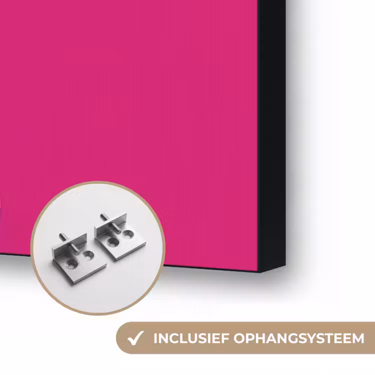 Geit - Hoorns - Kimono - Kleurrijk Textielframe zwart klein -USP_ophangsysteemNL