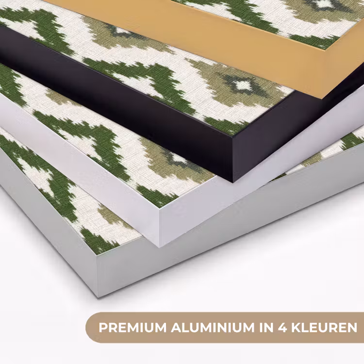 Geografisch - Ruitmotief - Groen Textielframe zwart klein 947 -USP_kleurenNL