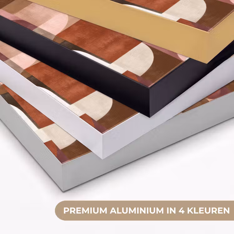 Geometrie - Modern - Retro Textielframe zwart klein 947 -USP_kleurenNL