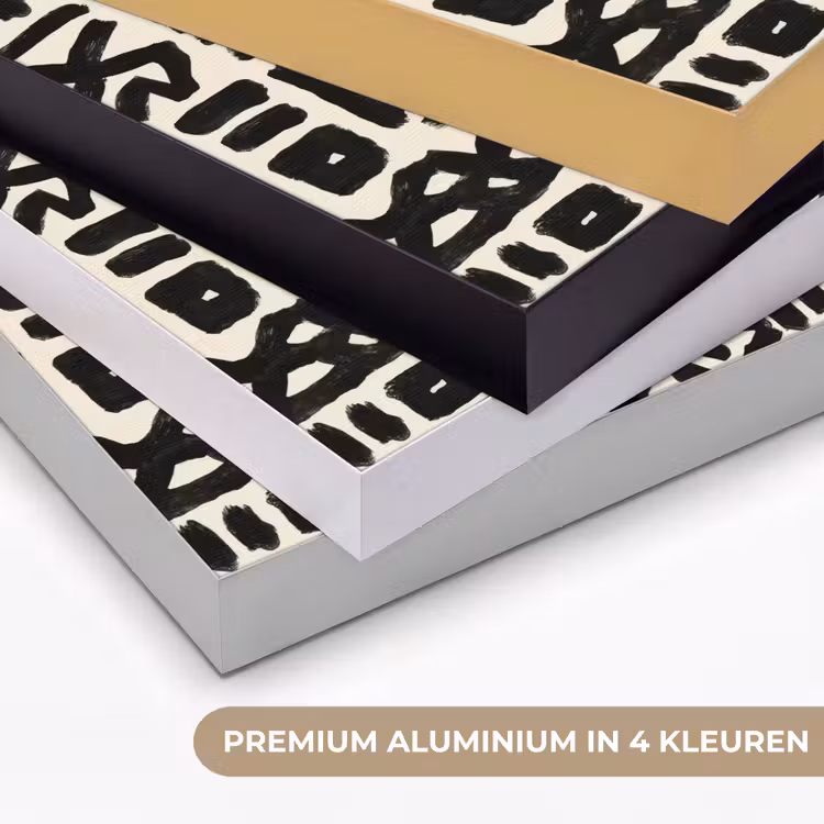 Geometrisch - Figuren - Zwart Textielframe zwart klein 947 -USP_kleurenNL