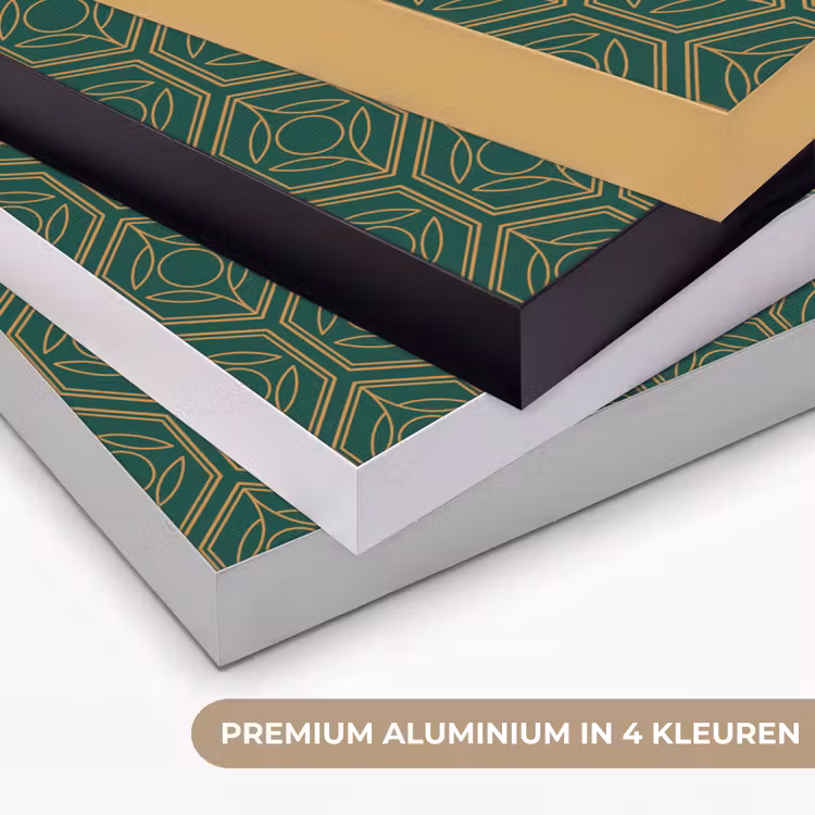 Geometrisch - Patroon - Groen Textielframe zwart klein 947 -USP_kleurenNL