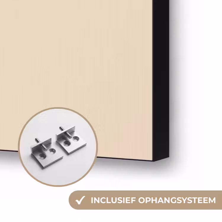 Geometrische bogen - Minimalistisch - Symmetrisch Textielframe zwart klein -USP_ophangsysteemNL