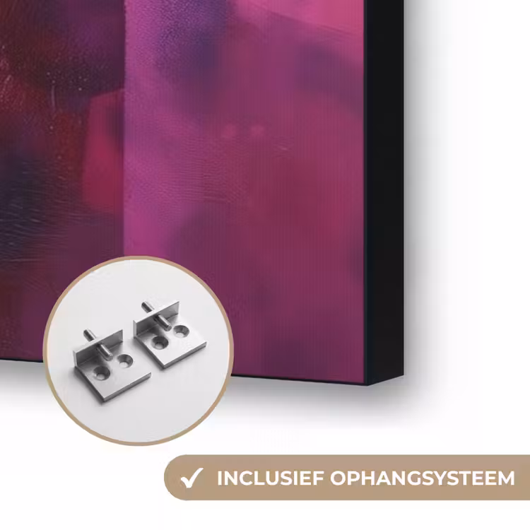 Geometrische kleurvlaken - Modern - Fantasiebloemen Textielframe zwart klein -USP_ophangsysteemNL