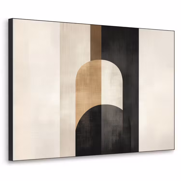 Geometrische - Vormen - Wit Textielframe - compleet frame klein -3d