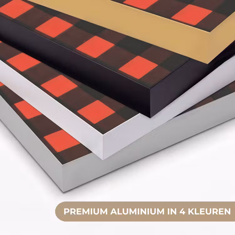 Geruit - Rood - Tekst - Christmas Textielframe zwart klein -USP_kleurenNL
