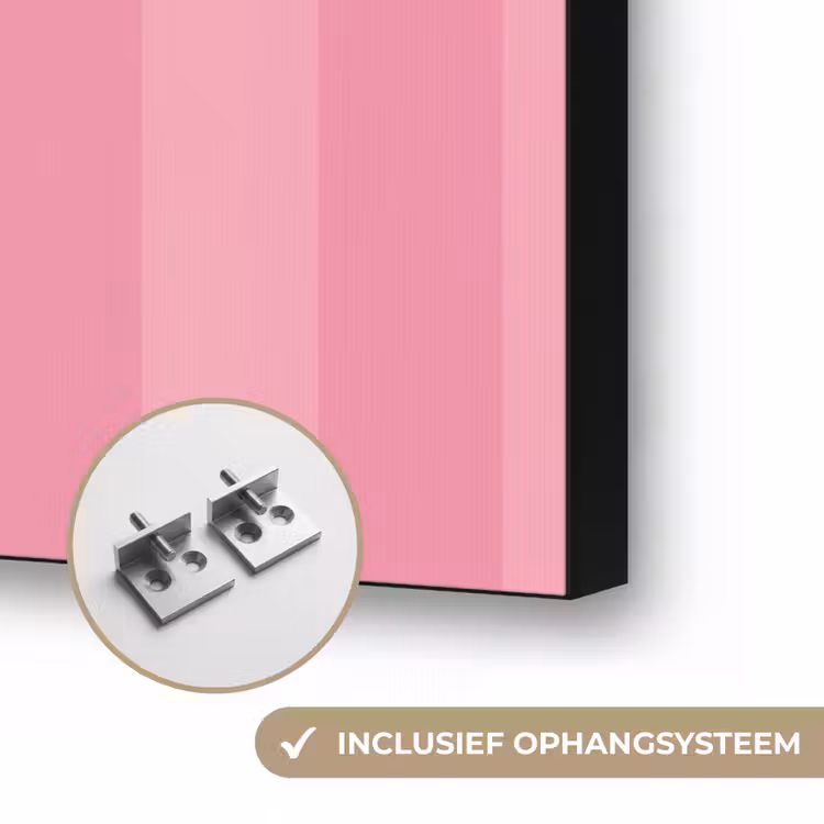 Gestreept - Roze - Chéri Textielframe zwart klein -USP_ophangsysteemNL