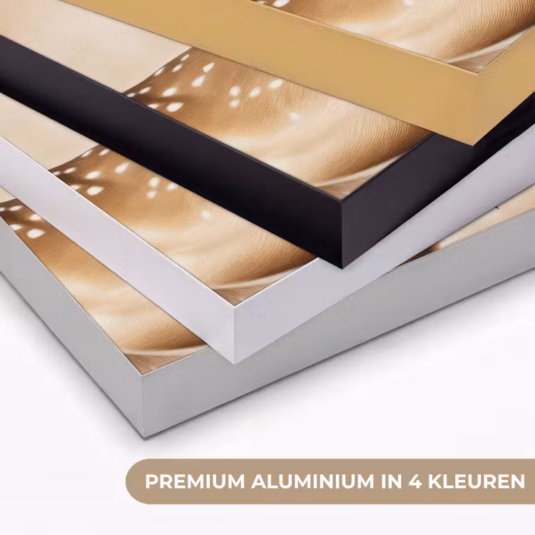 Gewei - Kerst - Rendier - Rood Textielframe zwart klein -USP_kleurenNL