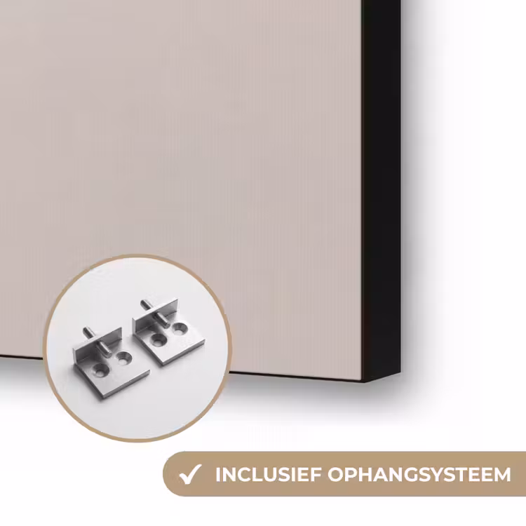 Gezicht - Boeket - Kleurrijk Textielframe zwart klein -USP_ophangsysteemNL