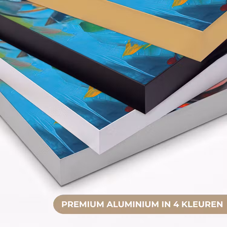 Gezicht - Vrouw - Olieverf - Kleurrijk - Kunst Textielframe zwart klein -USP_kleurenNL