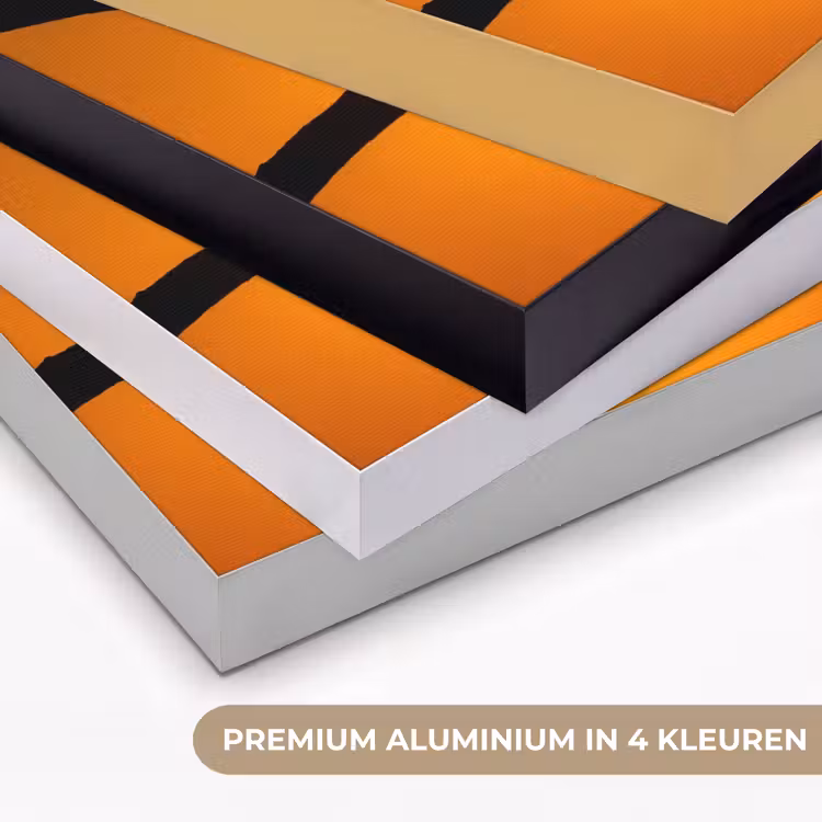 Gier - Tak - Zon - Oranje Textielframe zwart klein -USP_kleurenNL