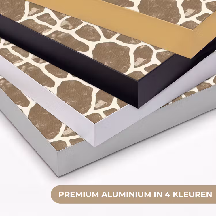 Giraf - Klassiek - Bruin Textielframe zwart klein 947 -USP_kleurenNL