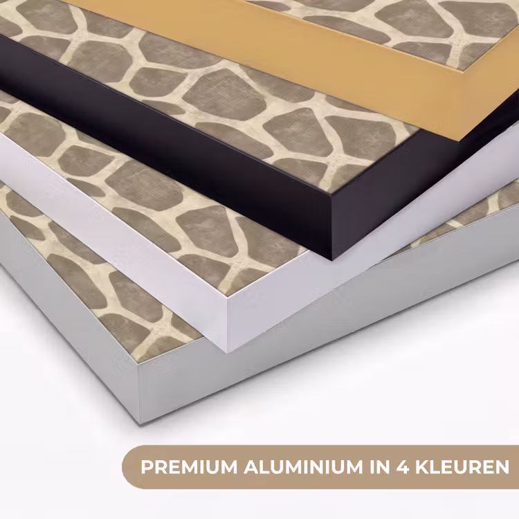 Giraf - Patroon - Beige - Bruin Textielframe zwart klein 947 -USP_kleurenNL
