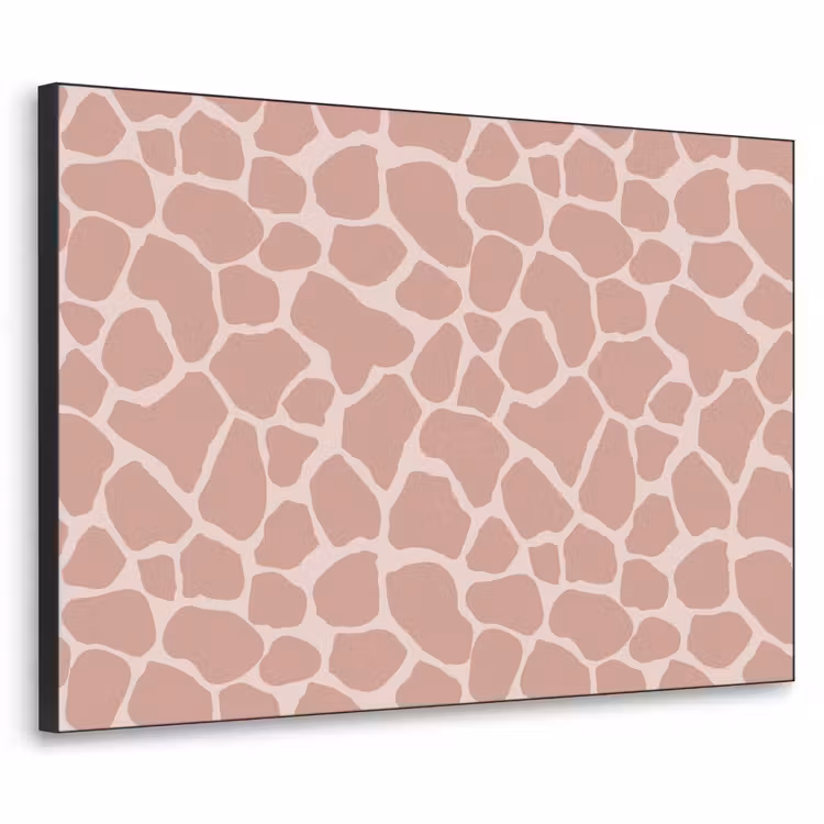 Giraffe - Lichtroze - Warm - Roze Textielframe - compleet frame klein 947 -3d