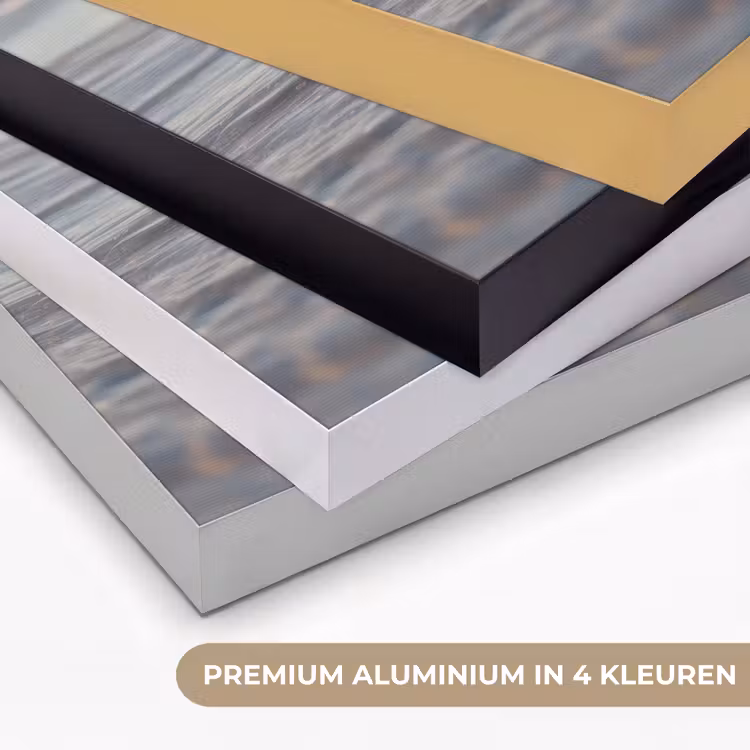 Glazenfles - Post - Zee - Zand Textielframe zwart klein -USP_kleurenNL