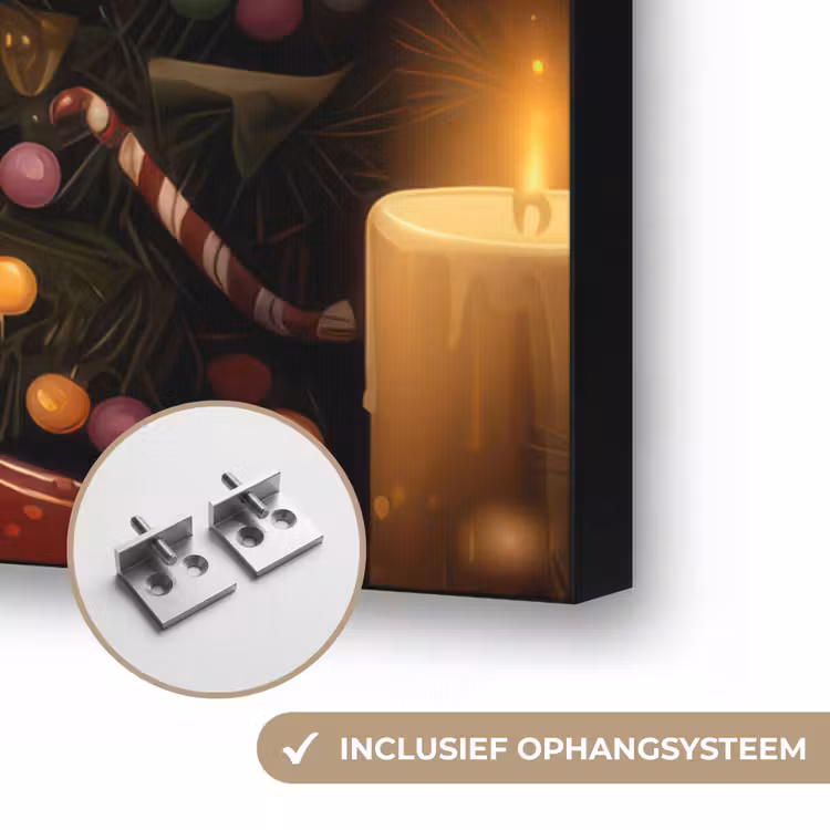 Gnooms - Kerst - Raam - Kleurrijk Textielframe zwart klein -USP_ophangsysteemNL