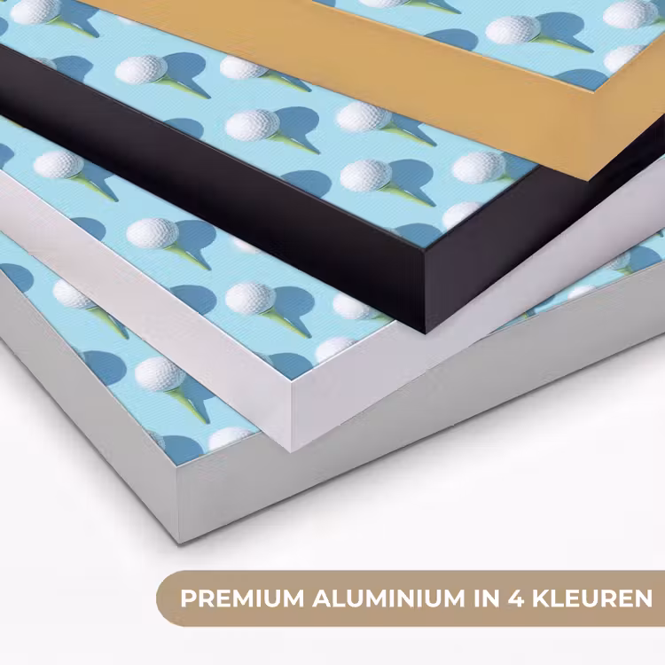 Golf - Ballen - Blauw Textielframe zwart klein 947 -USP_kleurenNL