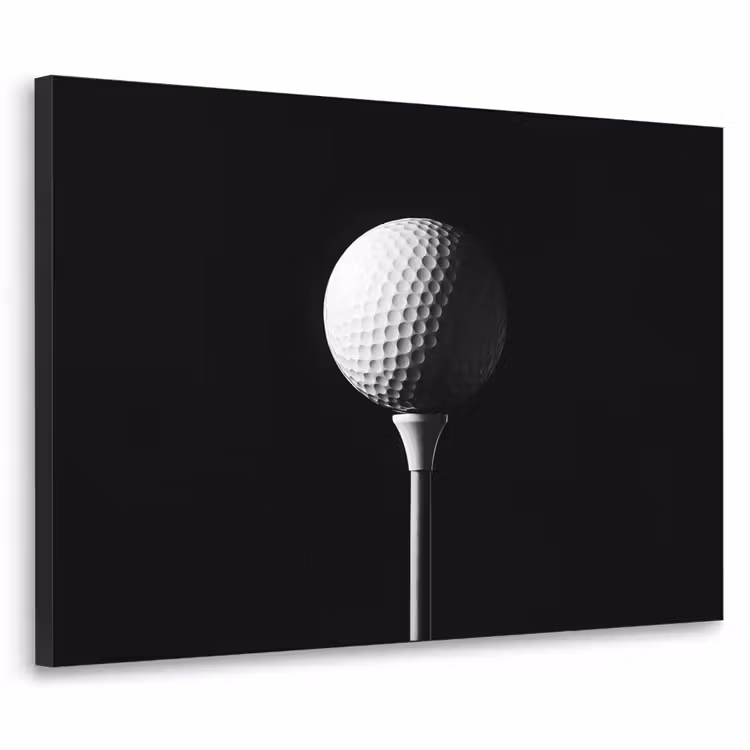 Golfbal - Minimalistisch - Wit Textielframe - compleet frame klein -3d