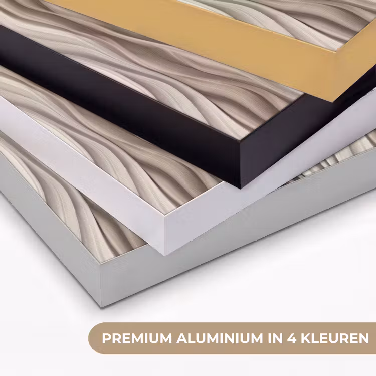 Golven - 3D - Crème Textielframe zwart klein 947 -USP_kleurenNL