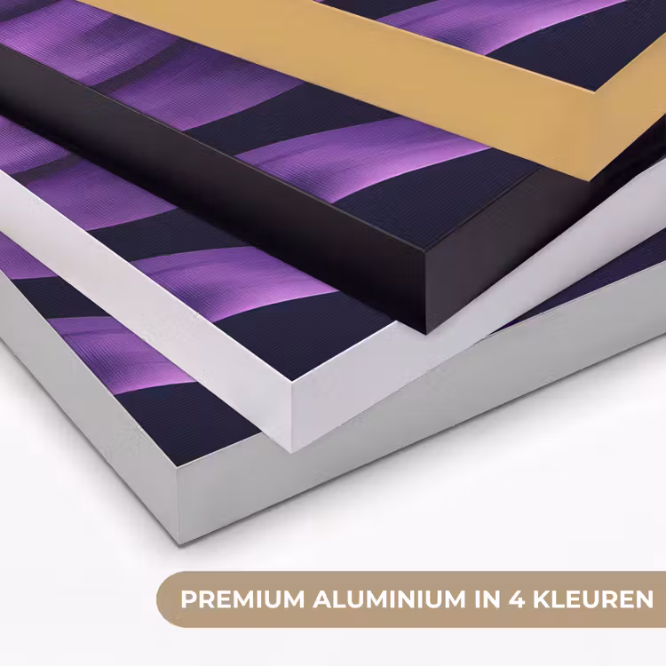 Golven - Abstract - Paars Textielframe zwart klein -USP_kleurenNL