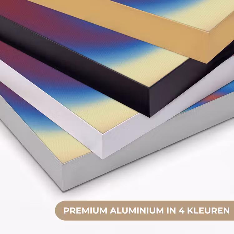 Golven - Kleurrijk - Abstract Textielframe zwart klein -USP_kleurenNL