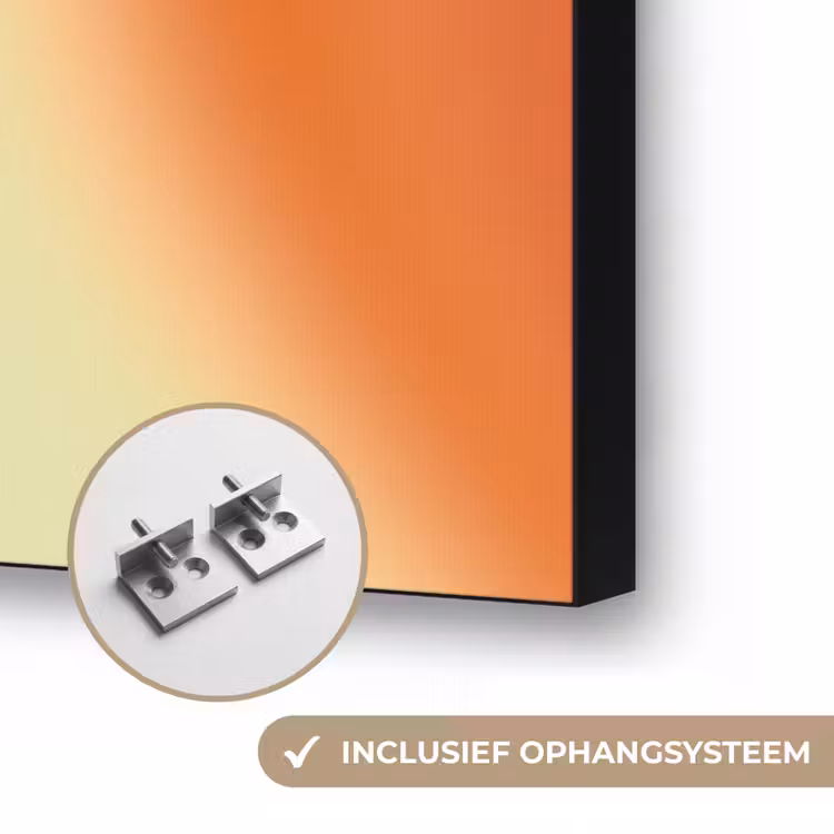Golven - Kleurrijk - Abstract Textielframe zwart klein -USP_ophangsysteemNL
