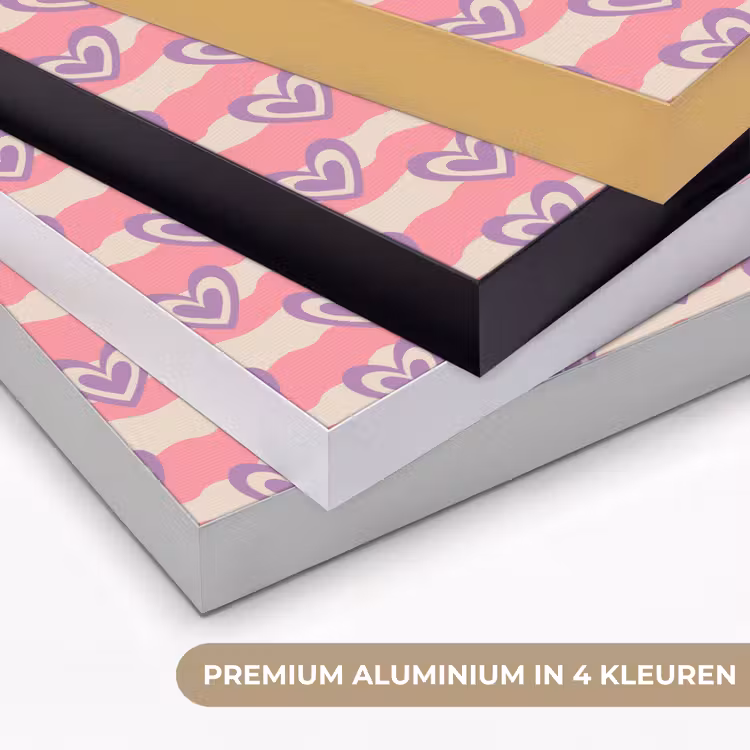 Golven - Patroon - Hartjes - Retro Textielframe zwart klein 947 -USP_kleurenNL