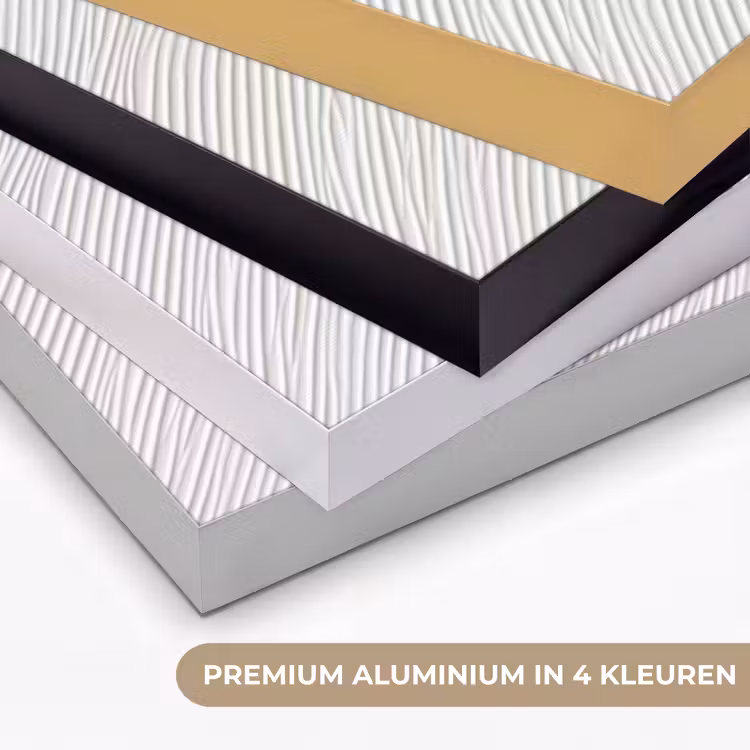 Golven - Ribbels - Wit Textielframe zwart klein 947 -USP_kleurenNL