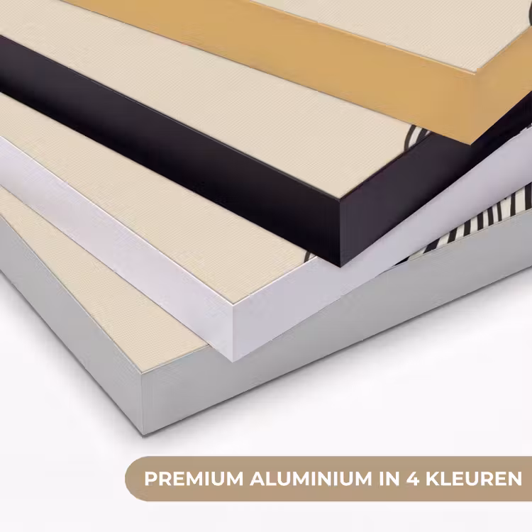 Golvend - Lijnen - Abstract - Silhouet Textielframe zwart klein -USP_kleurenNL