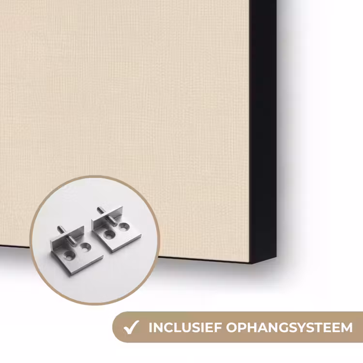 Golvend - Lijnen - Abstract - Silhouet Textielframe zwart klein -USP_ophangsysteemNL