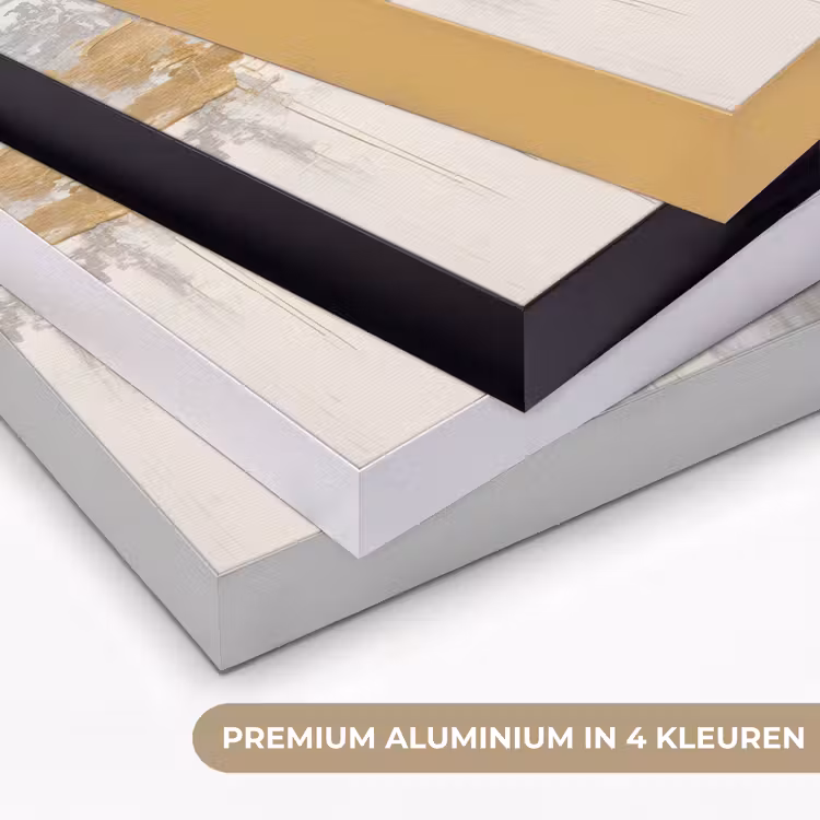 Goud - Luxe - Acryl - Kunst Textielframe zwart klein -USP_kleurenNL