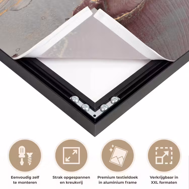 Goud - Marmer - Paars Textielframe zwart klein -USP_feed_closeupNL