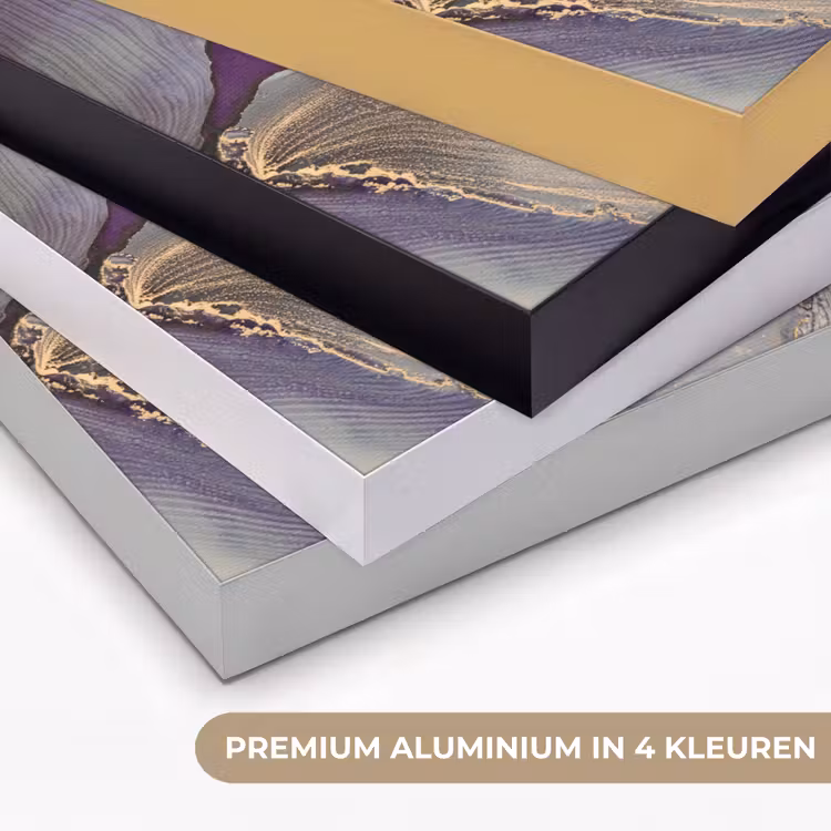Goud - Paars - Marmer Textielframe zwart klein -USP_kleurenNL