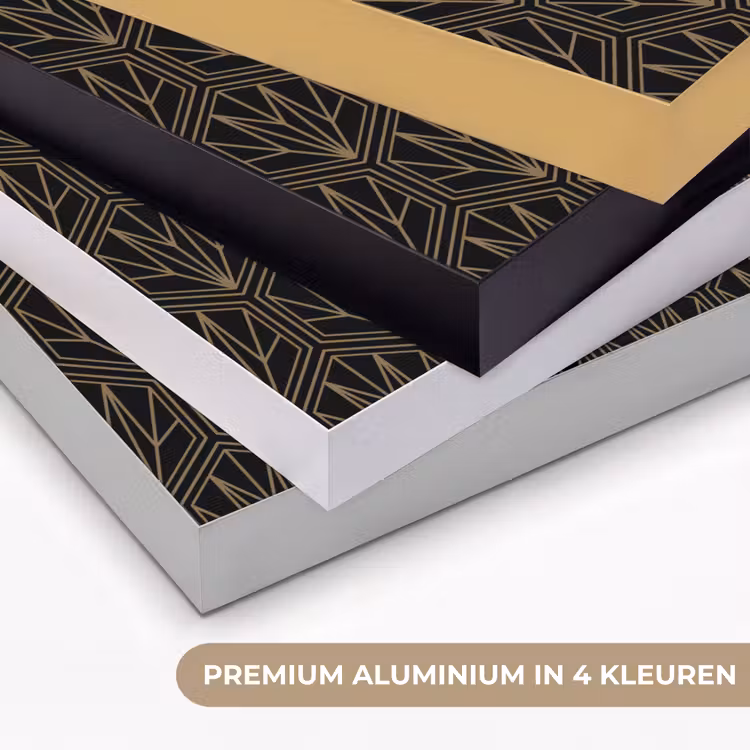 Goud - Zwart - Lijnen Textielframe zwart klein 947 -USP_kleurenNL