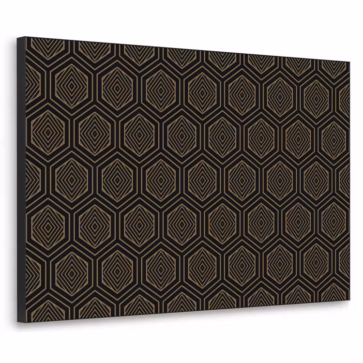 Goud - Zwart - Tunnel Textielframe - compleet frame klein 947 -3d