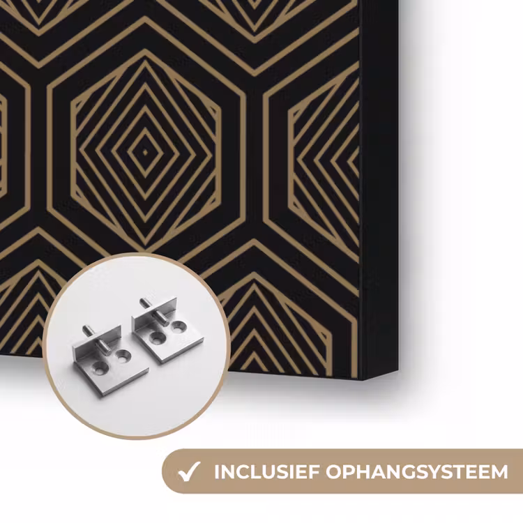 Goud - Zwart - Tunnel Textielframe zwart klein 947 -USP_ophangsysteemNL