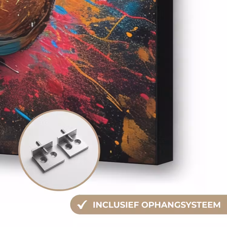 Graffiti - Gaming - Controller - Verf Textielframe zwart klein -USP_ophangsysteemNL