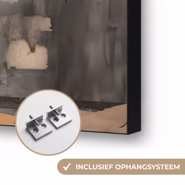 Graffiti - Hond - Ballon - Dieren Textielframe zwart klein -USP_ophangsysteemNL
