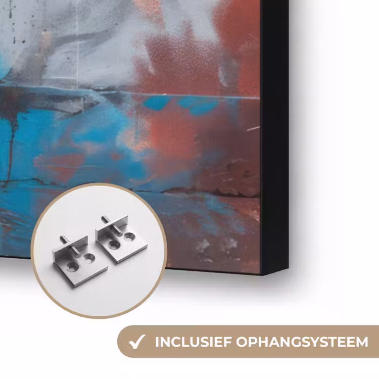 Graffiti - Kinderen - Street art - Ballon - Banksy Style Textielframe zwart klein -USP_ophangsysteemNL