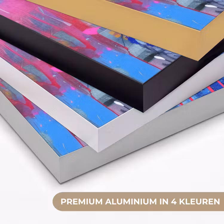 Graffiti - Lippen - Felroze - Geschilderd Textielframe zwart klein -USP_kleurenNL