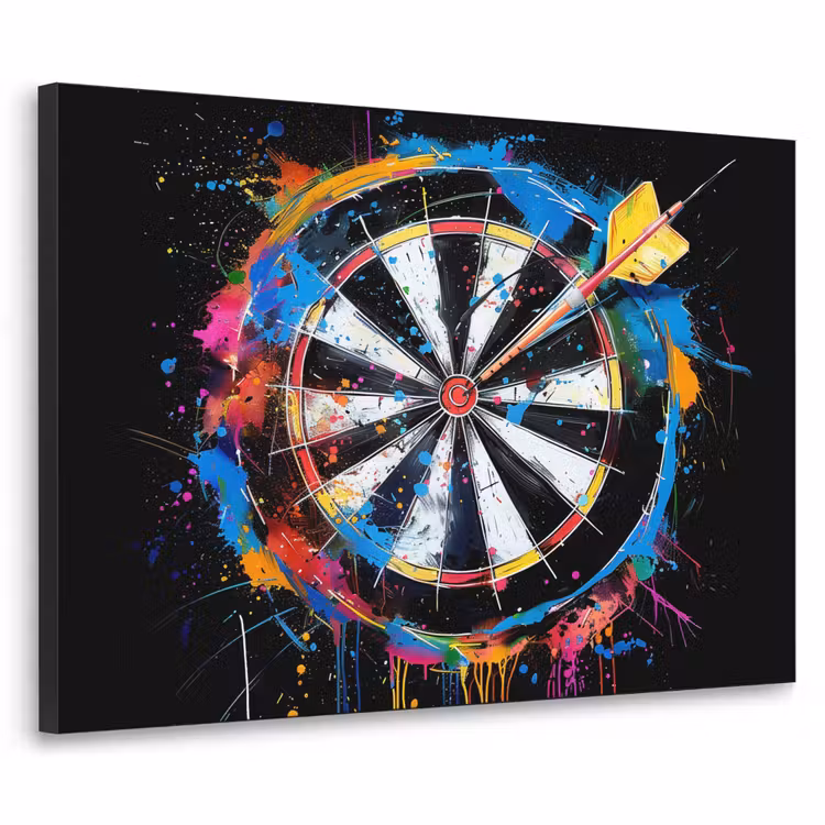 Graffiti - Sport - Darten - Dartbord Textielframe - compleet frame klein -3d