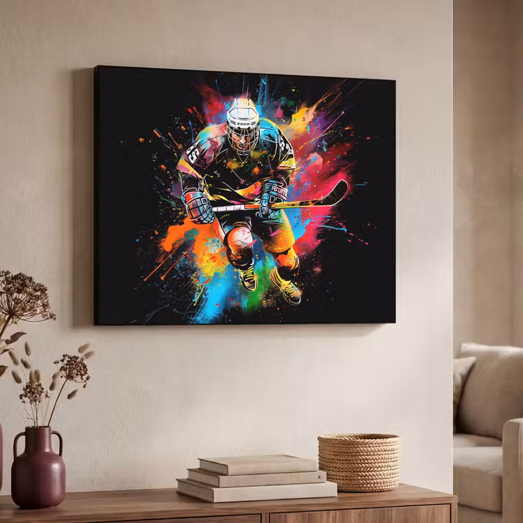 Graffiti - Sport - IJshockey - Hockey Textielframe - compleet frame klein -sfeer3