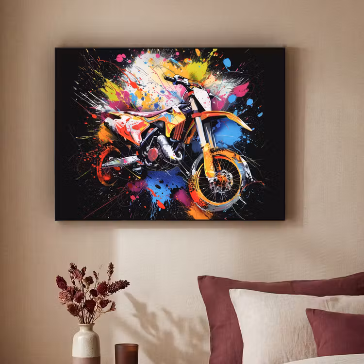 Graffiti - Sport - Motor - Motorcross Textielframe - compleet frame klein -sfeer1