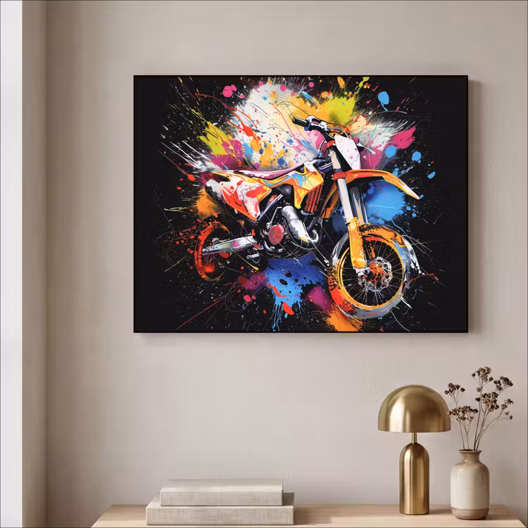 Graffiti - Sport - Motor - Motorcross Textielframe - compleet frame klein -sfeer2