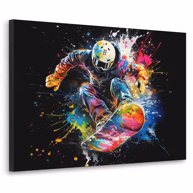 Graffiti - Sport - Snowboarden - Wintersport Textielframe - compleet frame klein -3d