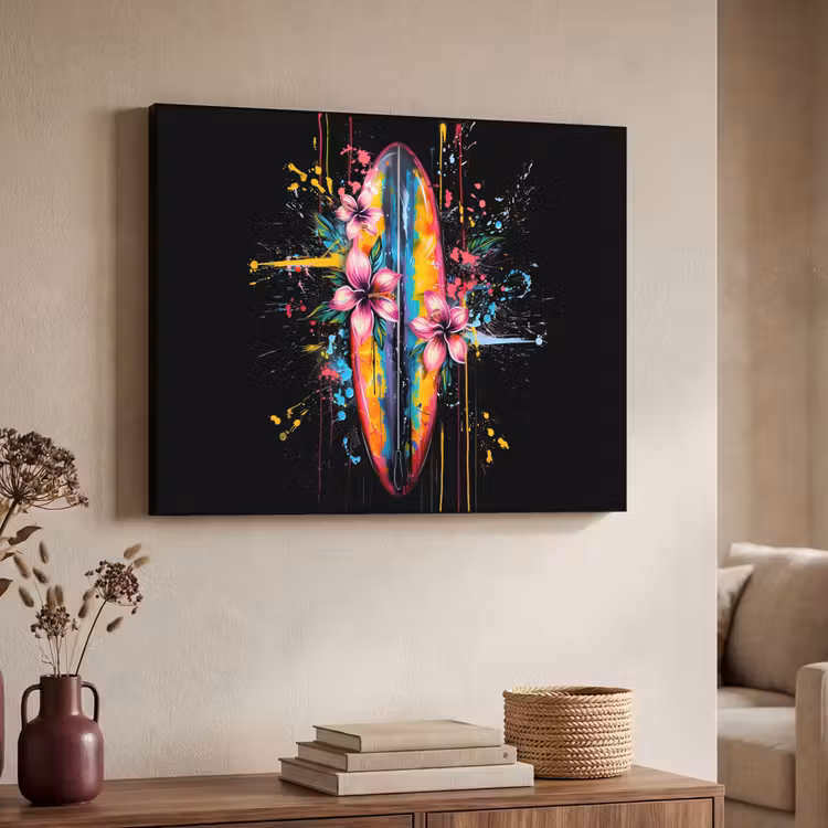 Graffiti - Sport - Surfen - Zomer Textielframe - compleet frame klein -sfeer3