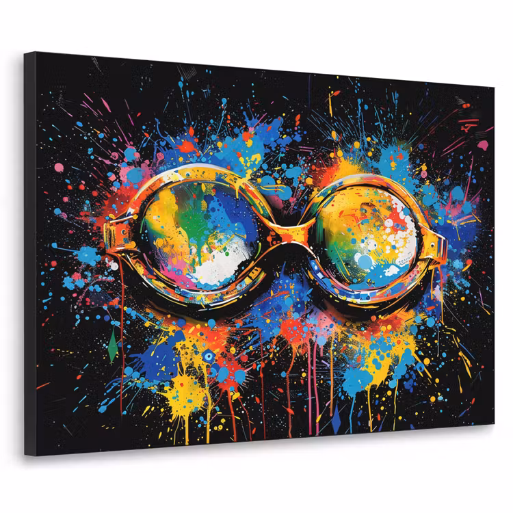 Graffiti - Sport - Zwemmen - Zwembril Textielframe - compleet frame klein -3d