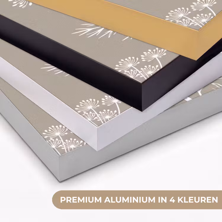 Grafisch - Fluitenkruid - Taupe Textielframe zwart klein -USP_kleurenNL