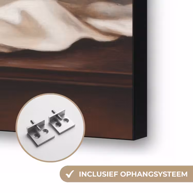 Granaatappels - Klassiek - Vintage Textielframe zwart klein -USP_ophangsysteemNL